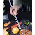 Miniatyrbilde 5 av 5: Lang matpinsett 10-tommers rett pinsett med presisjonshakkede spisser - Premium rustfritt stål pinsett for BBQ grilling matlaging steking a