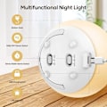 Miniatyrbillede 4 af 5: Genopladelig sengelampe med USB, farverig PAT-lampe med en blød atmosfære, berøringskontakt og timer til soveværelset