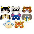 Pikkukuva 2 / 5: Vaahtomuoviset eläinmaskit lapsille - Juhlatarvikkeet, loistavat naamiaisiin, naamiaisiin, syntymäpäiväjuhliin, Halloweeniin, jouluun, polttarijuhliin