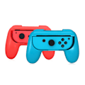 Pikkukuva 1 / 5: Pari Switch-kahvakiinnikkeitä (punainen, sininen, ei sisällä Switchiä), yhteensopiva Nintendo Switch Joy Conin kanssa, kulutusta kestävä kahvasarja pelialustan vaihto