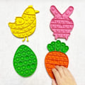 Miniatyrbild 2 av 5: 4-pack påskfidget sensoriska pop-leksaker för barn pojkar flickor småbarn påskkorg fyllmedel stressavlastningsgåvor festgåvor