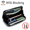 Miniatyrbillede 4 af 4: Damepung RFID-blokering Ægte læder lynlås