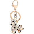 Miniatyrbillede 1 af 3: (glod) 1 stk. nøglering sød tiger metal glitter nøglering krystal rhinestone nøglering håndtaske, vedhæng nøglering