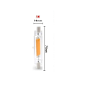 Miniatyrbillede 2 af 5: 2 stk. 78mm 5W 220V R7S LED lampe Høj Lysstyrke Model COB Glas med dobbelt endelampe erstatter halogenlamper, lavt forbrug af naturligt lys