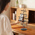 Miniatyrbillede 3 af 5: Note 5-lags øreringe og øreringe display stand halskæde armbånd hænger øreringe opbevaring smykker rack