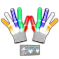 Miniatyrbild 1 av 5: LED-handskar, LED-multifärgade blinkande handskar, blinkande skelettfärgade handskar, lysande LED-handskar, för vuxna Halloween jul födelsedagsfest