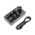 Miniatyrbilde 4 av 5: Mini makro mekanisk spilltastatur, enhånds 6-tasters USB PC-tastatur med knapp, programmerbar snarvei tilpasset funksjon, for Windows, for Vista