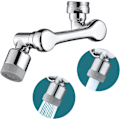 Miniatyrbild 1 av 5: (Silver) 1 st, 360° Swivel Aerator, Swivel Extension Kranförlängare med Stänkskydd, M20 M22 M24 Kök Badrum Aerator
