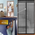 Miniatyrbillede 3 af 5: Magnetisk myggenetdør 80x210cm Anti-fluenet klæbestrimmel Automatisk lukning Ultra fint mesh Nem værktøjsfri installation til børn og kæledyr
