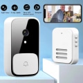 Miniatyrbillede 2 af 5: Videodørklokke - lavt strømforbrug litiumbatteri - high-definition nattesyn overvågning wifi smart dørtelefon kighul