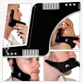 Miniatyrbild 4 av 5: Vit 4-pack utförsäljning skäggformare Man skäggformningsverktyg mall transparent styling kam mall för mustasch getskägg ingrediens, perfekt present