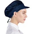 Pikkukuva 1 / 5: Tummansininen - 3 kappaleen unisex-kokin hatut, joustavat keittiökokin hatut, elintarvikepalvelun hiusverkko