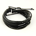 Miniatyrbillede 1 af 2: Mode Læderarmbånd Nomad Sort