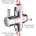 Miniatyrbillede 4 af 5: 3-vejs ventil 3/8\"-12/17 T
