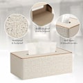 Miniatyrbild 5 av 5: Handkerchief-boxskydd för barn, beige tättslutande boxstöd i rektangulärt läder Kleenex för hemdekoration/kontor/bil/bil