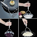 Miniatyrbillede 4 af 5: Kartoffelmoser, (9 tommer) Heavy Duty Rustfrit Stål Metal Kartoffelmoser Med Spejlpolering, Kartoffelmoser Redskab, Håndholdt Kartoffelmoser, Puree