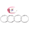 Pikkukuva 5 / 5: 20 kpl kirjanrenkaita, avaimenperän renkaita, sidontarinkuloita avaimenperiä scrapbooking-albumiin (32 mm)