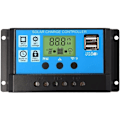 Pikkukuva 5 / 5: PWM aurinkopaneelin lataussäädin, 12 V / 24 V, 30 A, LCD-näyttö, kaksois-USB-portti