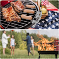 Miniatyrbilde 5 av 5: Sett med 3 universelle avstandsstykker i rustfritt stål for grill
