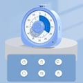 Miniatyrbillede 3 af 4: Genopladelig visuel timer, timer med ringetone og vibrationstilstand, 60 minutters nedtællingstimere Børnetimer Visuel timer til børns læring Køkken (Bl