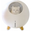 Miniatyrbilde 1 av 5: 220 ml Luftfukter for huset, kald tåke med lys 7 farger, automatisk stopp, skrivebordsspray (hvit katt)