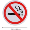 Miniatyrbilde 2 av 5: Ingen røyking-klistremerke 6 stk. 82 mm Varebil Bil Varebil Gjerder Soverom Plakat Daverment anti-rayho selvklebende vinyl advarselslogo skilt
