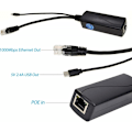 Miniatyrbilde 2 av 5: Gigabit Micro USB PoE Splitter Output 5V 2.4A, IEEE 802.3af Standard 10/100 / 1000Mbps Power Over Ethernet Splitter Adapter for Security IP Camera C