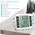 Miniatyrbillede 4 af 4: Opgraderet version køleskabs termometer trådløs digital fryser termometer digital sensor med 2PCS sensorer temperaturmonitor og lydalarm