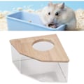 Pikkukuva 5 / 5: Hamsterin kylpyhuone, Bathbox läpinäkyvä hamsteri suorakulmainen tuuletin akryyli kylpyhuonehiekka pienelle lemmikkihamsterille 15 x 1