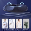 Pikkukuva 3 / 4: 1-osainen ergonominen dekompressioistuintyyny, memory foam -tukityyny, käytetään autojen takapenkillä ja toimistotuoleissa 44 40 7 cm