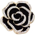 Miniatyrbillede 1 af 5: Kvindernes Roseformede Brosche, Morsdagsgaver, Legering Brosche, Elegant Brosche, Fancy Brosche Rose Blomst Rhinestone Indlæg, Tilbehør Brosche, Pin Badge