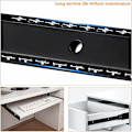 Miniatyrbilde 3 av 5: Skuffeskinner 350mm Skuffeskinne Kulelager Skuffer for Tastatur Skyvebrett (1 Par) Svart