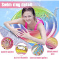 Miniatyrbild 3 av 5: Uppblåsbar Badring, Glittrande Regnbågsuppblåsbar Boj, Badring för Vuxna, Flytande Badring, Badringar för Sommarpoolparty 90CM