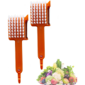 Miniatyrbillede 1 af 5: Multifunktionel skrællebørste, 5-i-1 grøntsagsskræller med børste, rustfrit stål kartoffelskræller (2 stk. - orange)