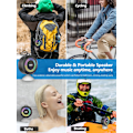 Miniatyrbillede 4 af 4: IPX7 Vandtæt Højttaler, Bluetooth Brusebadshøjttaler med Sugekop, RGB Lys, Udendørs 360° Surround Sound Rich Bass, Strand/Pool Mini Højttaler