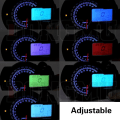 Miniatyrbillede 4 af 5: Universal motorcykel speedometer 7 farver, 15000RPM digital LCD-display RX2N kilometertæller speedometer justerbart instrument kilometertæller omdrejningstæller med spe