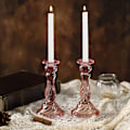 Miniatyrbild 4 av 5: Glasljusstake Koniska Ljusstakar Dekorativa Ljusstakar Set om 2 för Formella Evenemang, Bröllop, Kyrka, Höst, Semester, Sovrum, Födelsedag