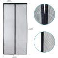 Miniatyrbilde 3 av 5: Magnetisk myggnetting for dør (100x210, svart)