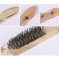 Miniatyrbillede 3 af 4: Brushware 3 stk. stålbørster, rustfrie stålbørster, rengøringsbørster med langt skaft til fjernelse af rust (kobberbelagte stålbørster med træh