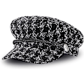 Miniatyrbillede 1 af 5: (M, 56-58cm), Sort, 1 stk. Baret Cap Dame Mode Casual Huer Retro Stilful Visor Hat Vinter Cap til Dame