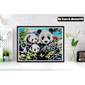 Pikkukuva 2 / 5: Timanttimaalaus (30*40cm) 5D DIY Timanttimaalaus Panda Diy Täysi Timanttikristalli Rhinestone-maalaus Koti Dekoraatio