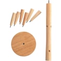Miniatyrbillede 4 af 5: Træ krus træ krus holder krus stativ bordplade holder træ kop holder opbevaring arrangør display stativ køkkenartikler til te kaffekop krus kroge (6 C