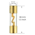 Miniatyrbillede 4 af 4: 1 AGU sikringsholder online forgyldt og 2 AGU sikringer i gyldent glas guld 60A for sikkerhedsbeskyttelse af bilens lydstrøm (60A)