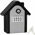 Miniatyrbillede 1 af 5: Væg nøgleboks med digital kode & nød nøglekode, stor nøgleskab boks format xl kork med udvendig nøgle til hus, kontor, fabrik, garager (sil