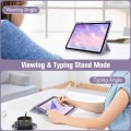 Miniatyrbild 4 av 5: Fodral för iPad Air 2022 5:e generation 10,9 tum/iPad Air 4 2020 - Genomskinligt transparent skydd [Förvaring och stylusladdning] Stötsäkert automatisk sömn/väckning C