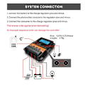 Miniatyrbillede 3 af 5: Solar Charge Controller, 12V 24V 30A PWM Solar Opladningscontroller Dobbelt USB 5V Output Solar Panel Oplader Regulator med LCD Display til Bly-syre Batteri