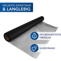 Miniatyrbillede 5 af 5: Myggenet insektbeskyttelsesgaze - beskyttelse mod myg - transparent glasfiberstof, UV-bestandigt, 5m, sort