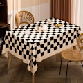 Miniatyrbilde 5 av 5: Nordisk rutete duk Internett-kjendis foto-taking lys luksus duk hjem rektangulær dekorativ duk bed and breakfast fabr