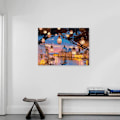 Miniatyrbild 4 av 5: DIY Tryckt Diamantmålning Vid Skymning Natten Venedig Landskap Canvas Väggkonst Present Hantverk 12X16inch