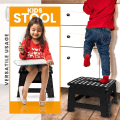 Miniatyrbilde 5 av 5: Pakke med 1, Svart（35*25*22cm）- Hjemme sammenleggbar barnestol - Lett sammenleggbar plastkrakk for kjøkken, bad og stue